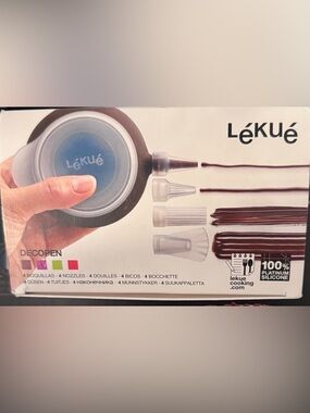 Lékué DecoPen Silicone Decorating Tool (with 4 nozzles) - Brown